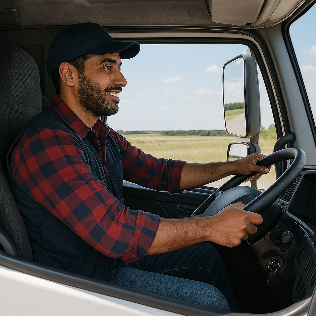 LKW-Fahrer bei der fahrt